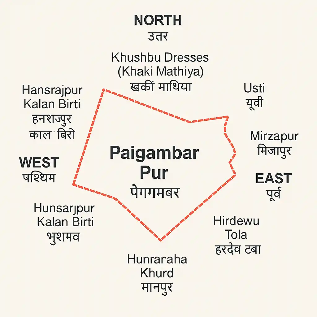 Boundary of Paigambar Pur Village